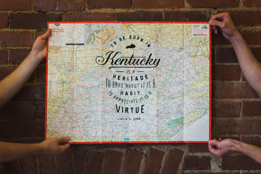 Epic. Vintage. Kentucky. Map. Prints.