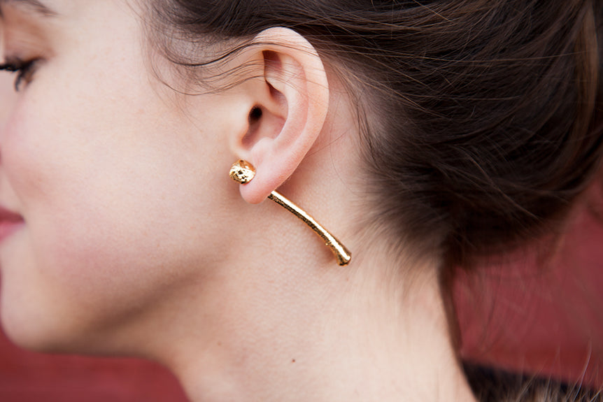 Gold Plated Kentucky Fried Chicken Bone Necklaces and Earrings (MADE WITH REAL KENTUCKY FRIED CHICKEN BONES)