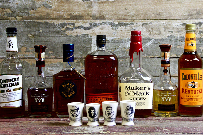 Kentucky Honky Tonk Heroes Shot Glasses By David Kring!