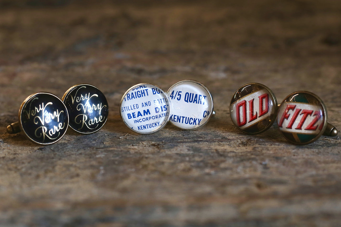 Vintage Bourbon Label Cufflinks