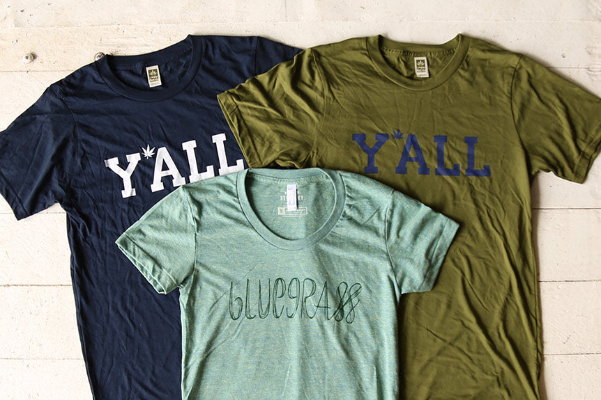 Hemp  Y'ALL T-shirts and Bluegrass Tanks Tees