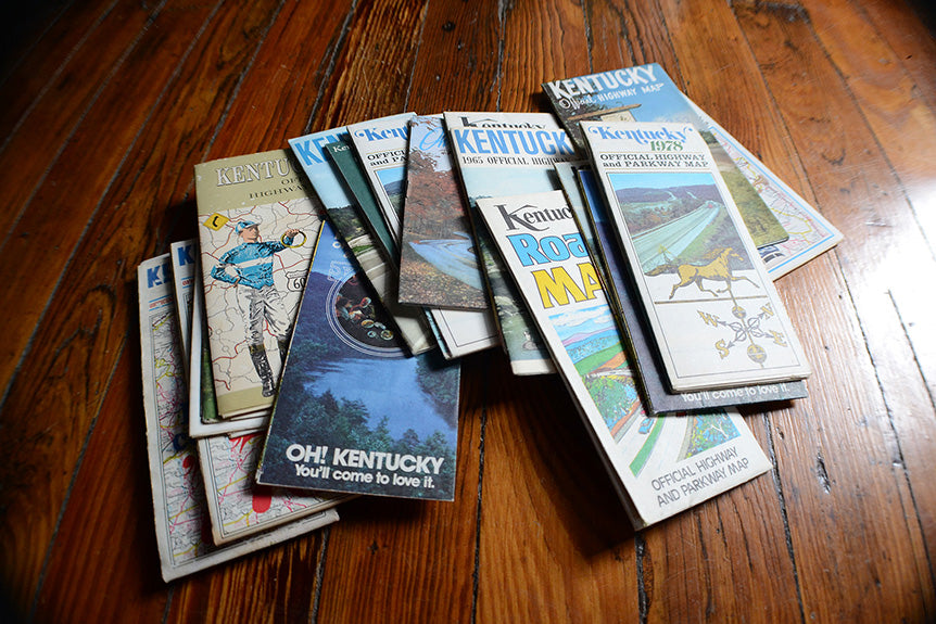 Silkscreened Vintage Kentucky Highway Map Prints Are Back