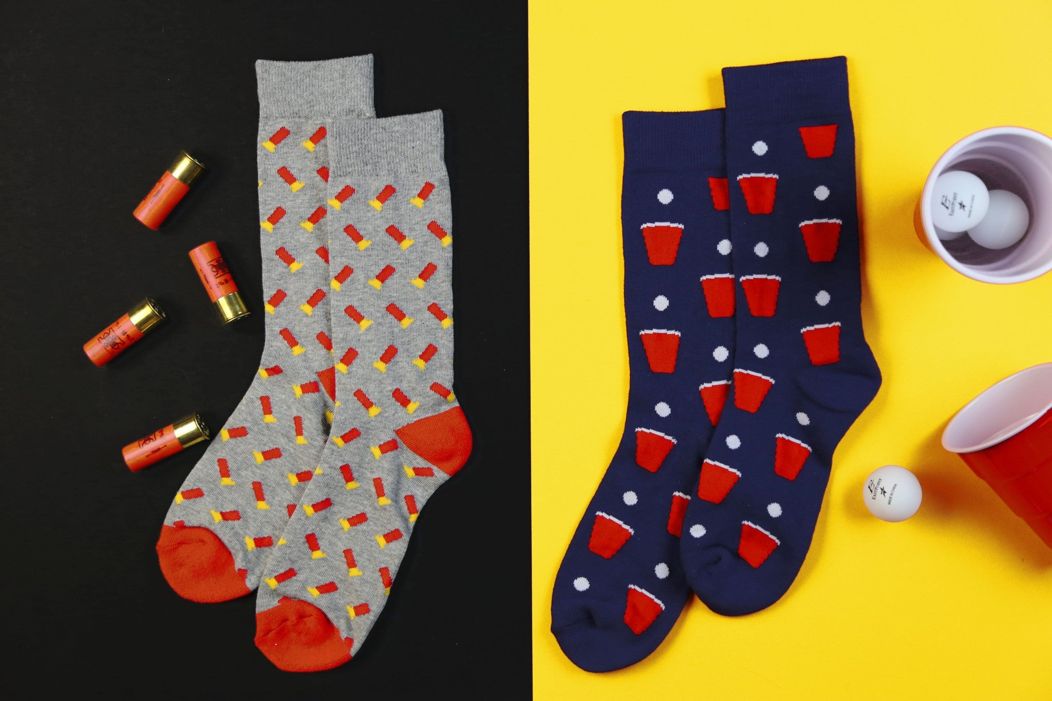 New Shotgun Shell & Beer Pong Socks