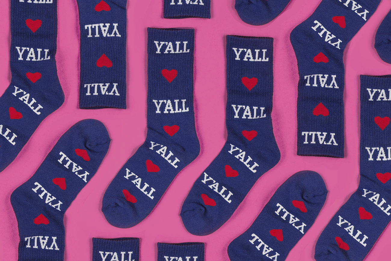 Heart Y'ALL Socks