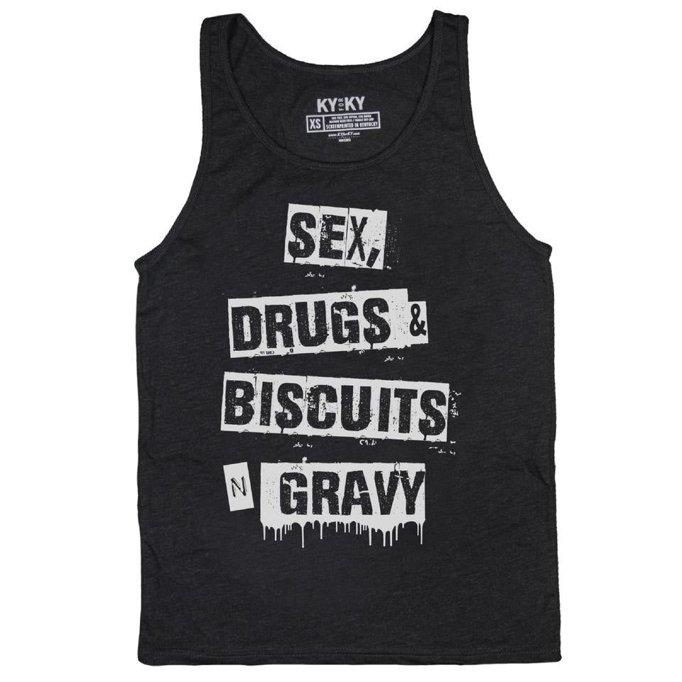 Sex Drugs Biscuits and Gravy Tank Top – KY for KY Store