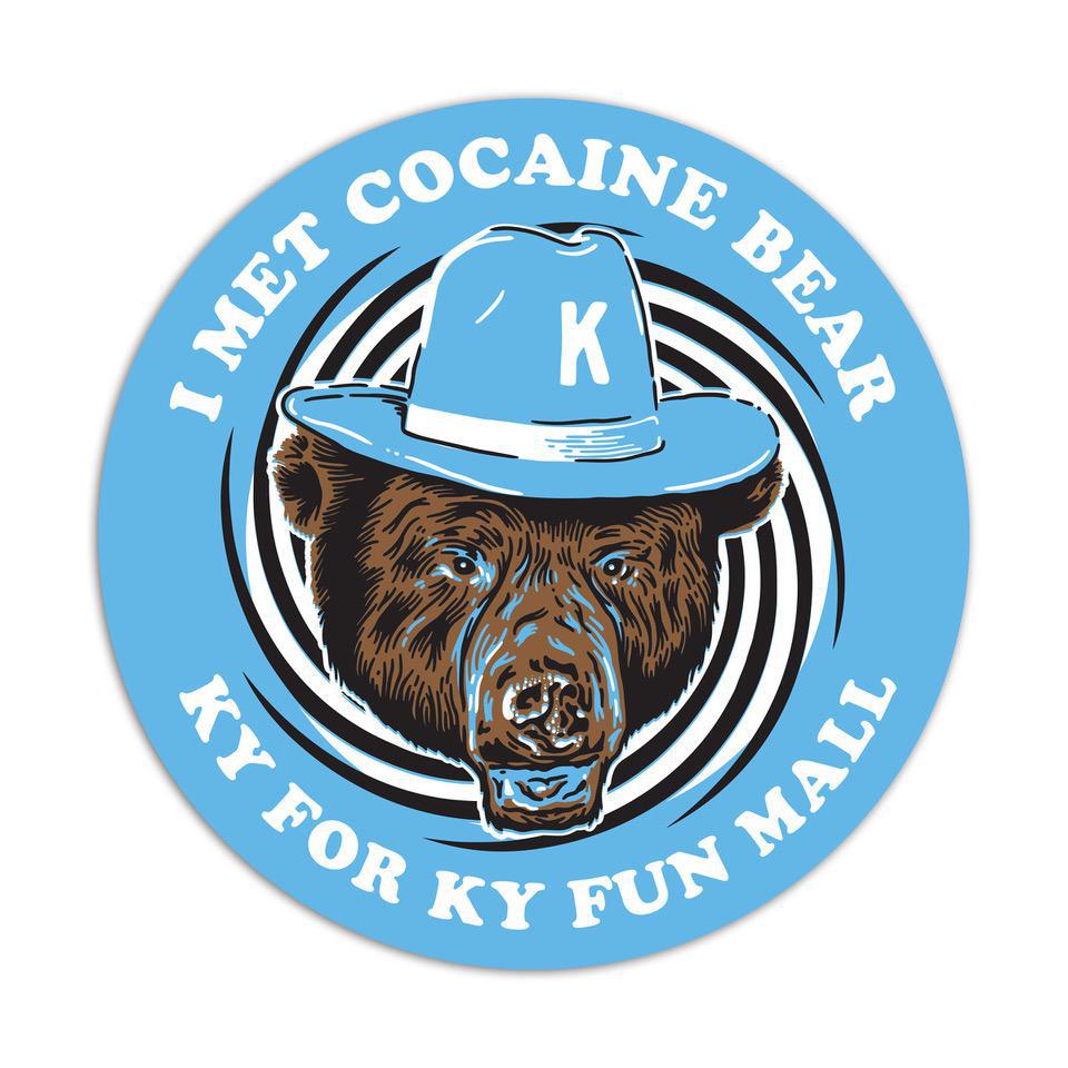I Met Cocaine Bear Sticker