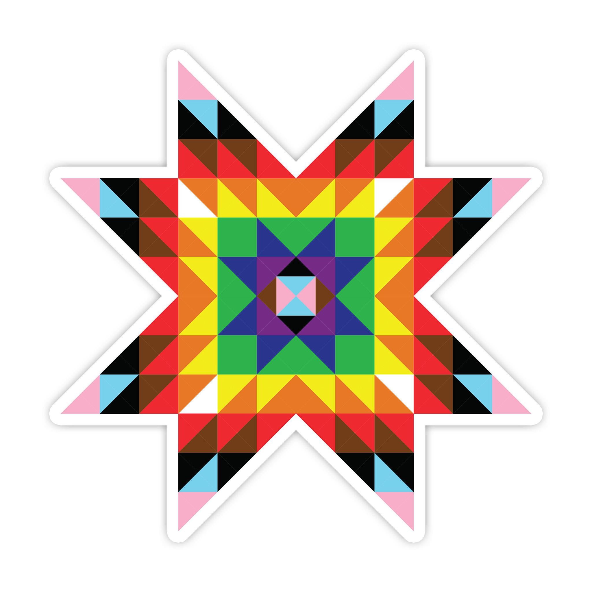 Pride Flag Barn Quilt Sticker