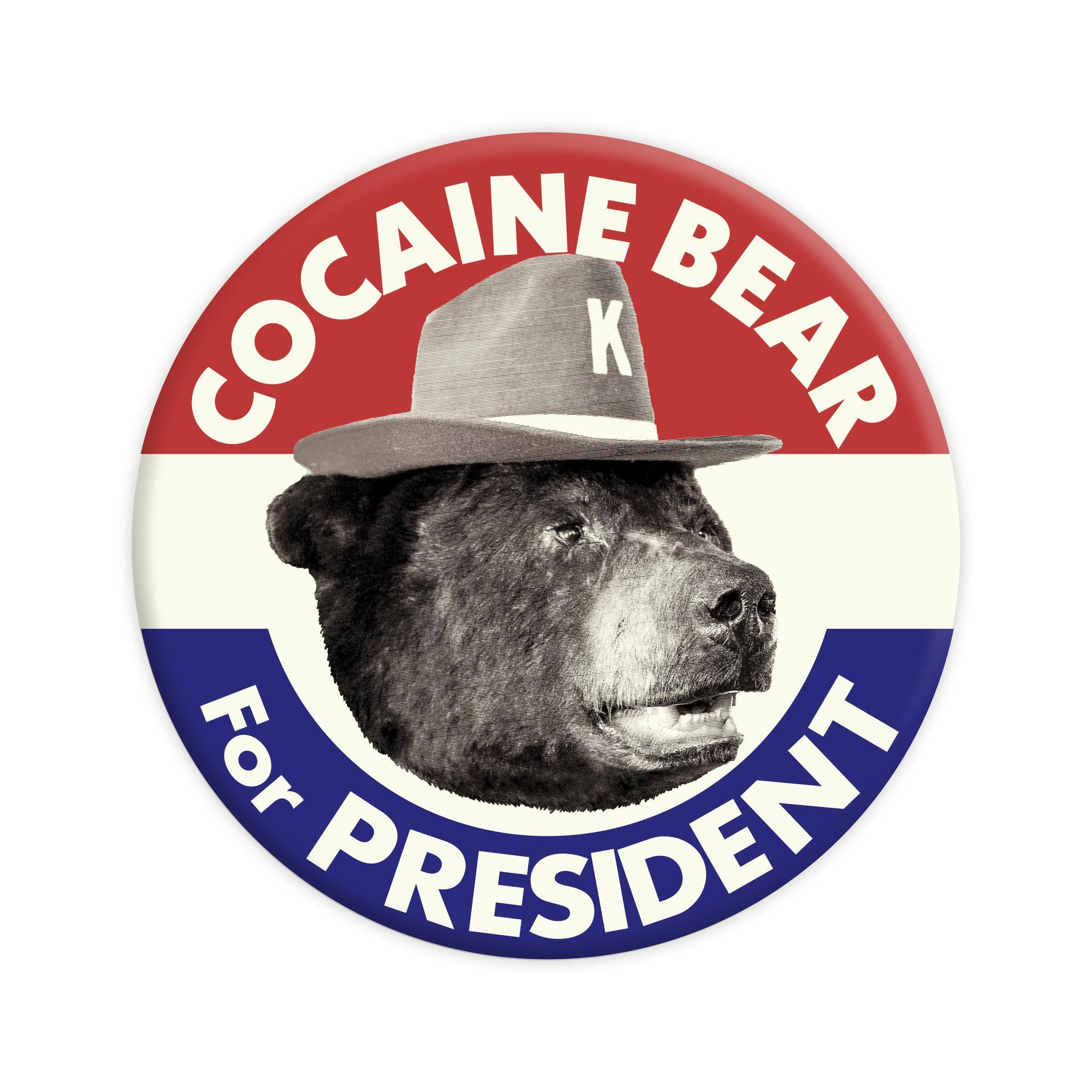 Cocaine Bear for President Button-Odds and Ends-KY for KY Store