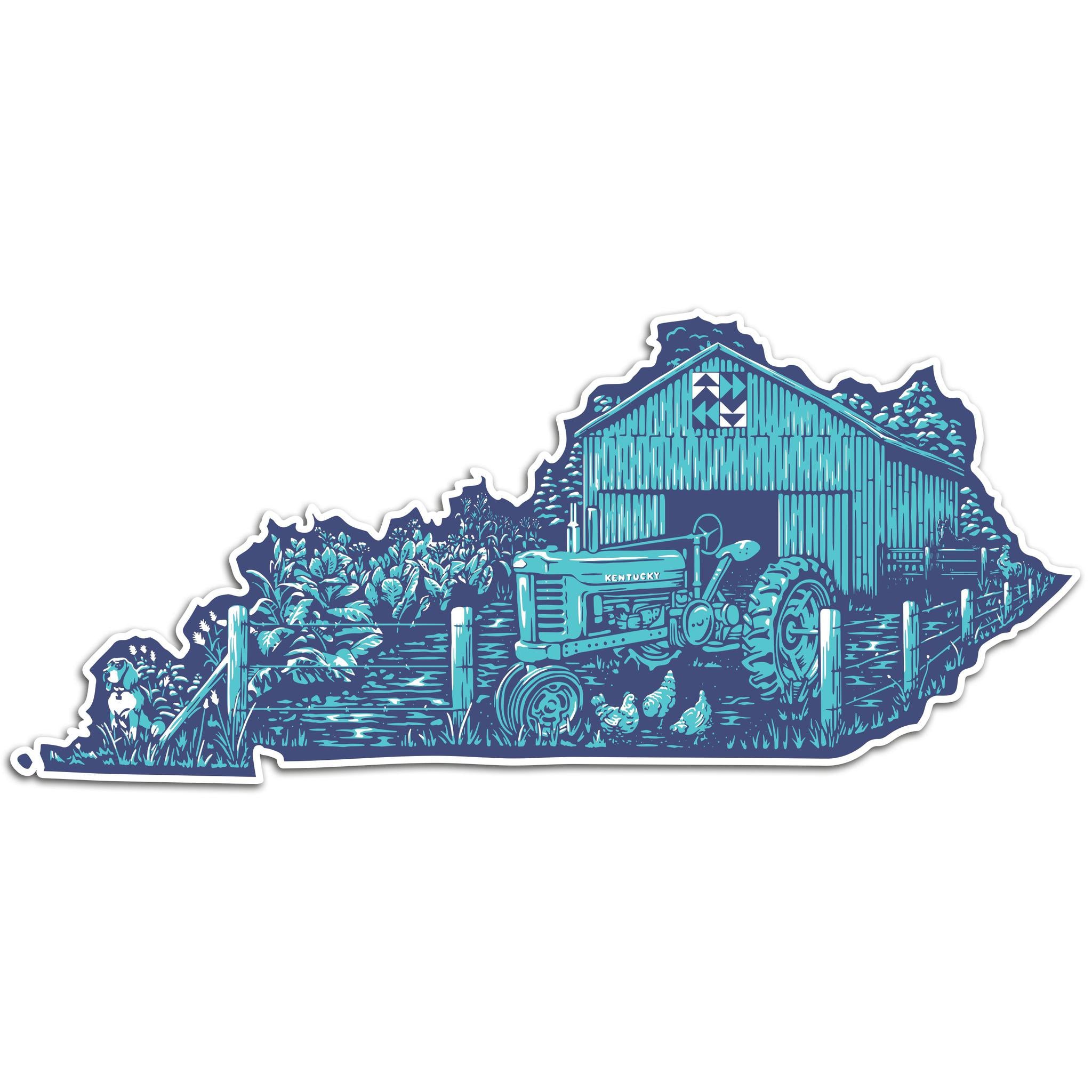 Farm Kentucky Sticker-Stickers-KY for KY Store