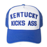 Kentucky Kicks Ass Trucker Hat (Royal)-Hat-KY for KY Store