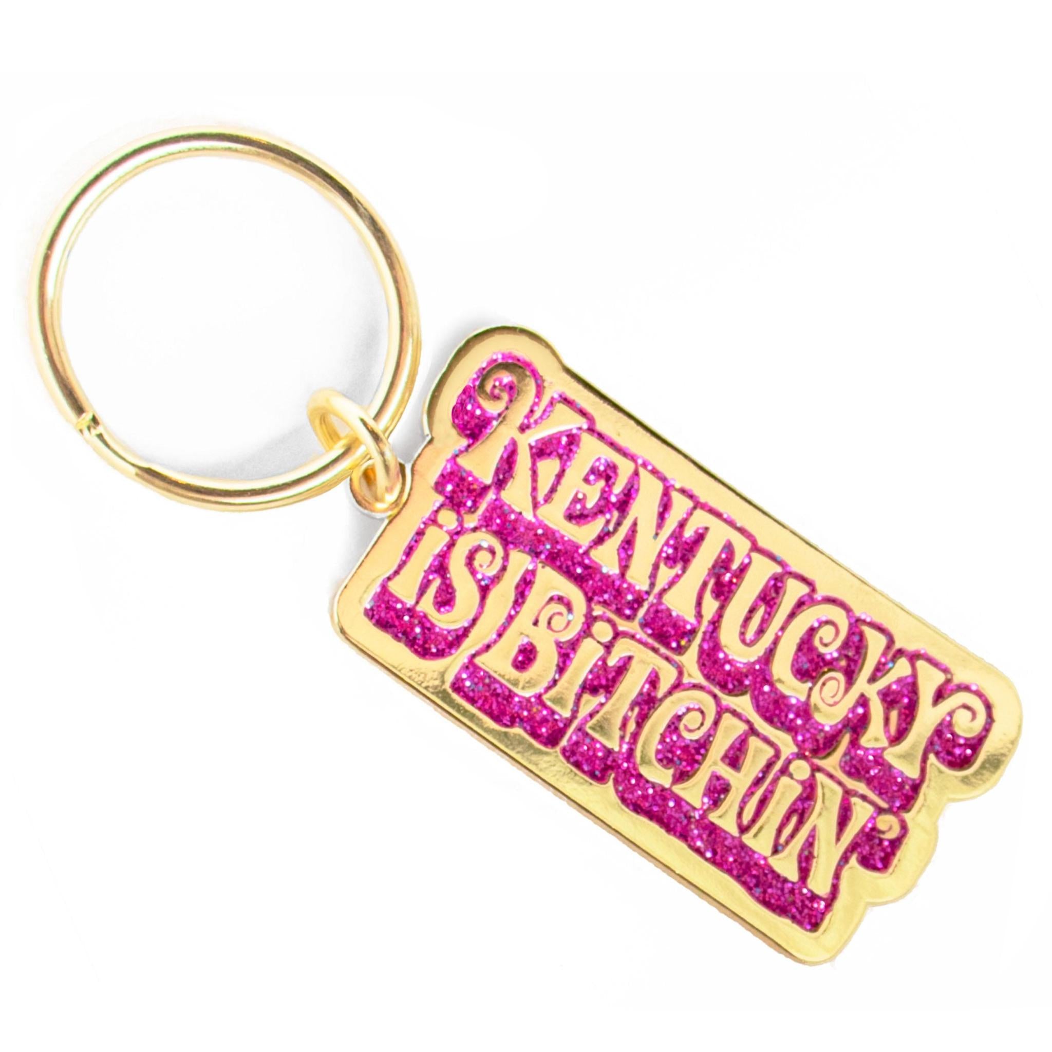 Kentucky Is Bitchin' Glitter Keychain