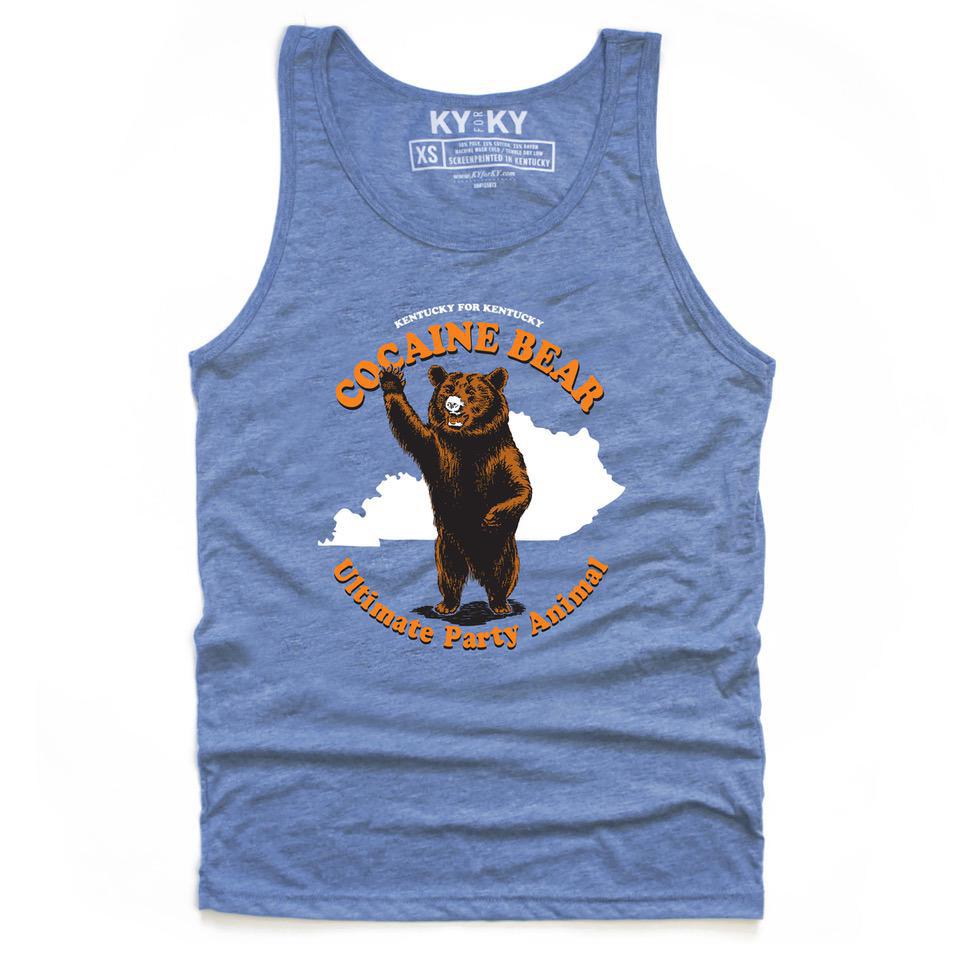 Cocaine Bear Tank Top (Blue)