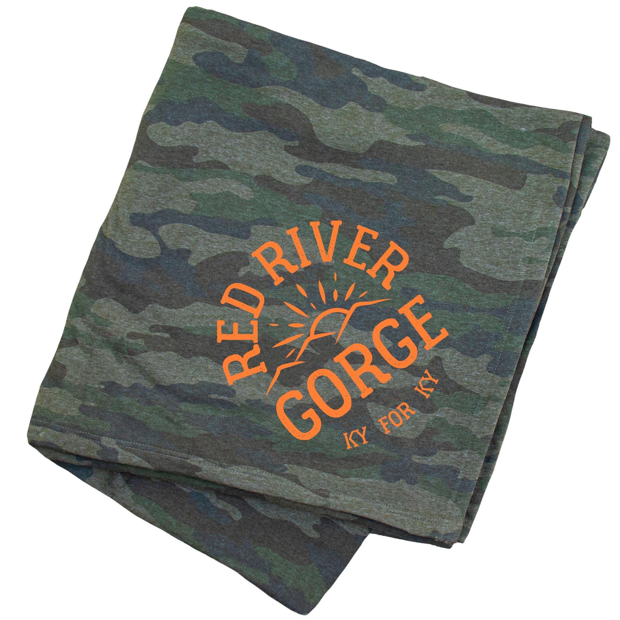 Red River Gorge Stadium Blanket (Camo)-Odds and Ends-KY for KY Store