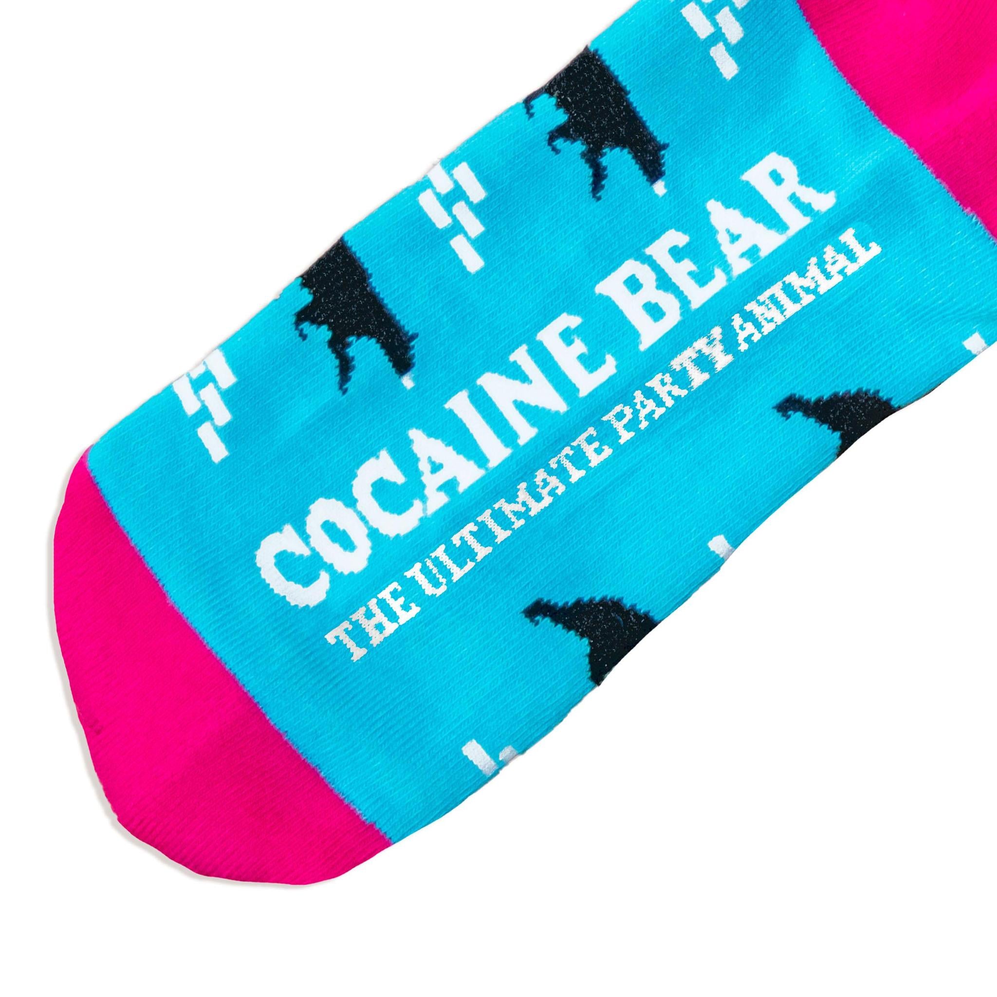 Party Animal Cocaine Bear Socks