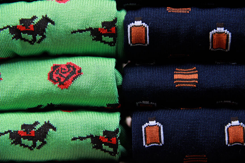 Racing Horses and Run for the Bourbon in These Dapper Socks!