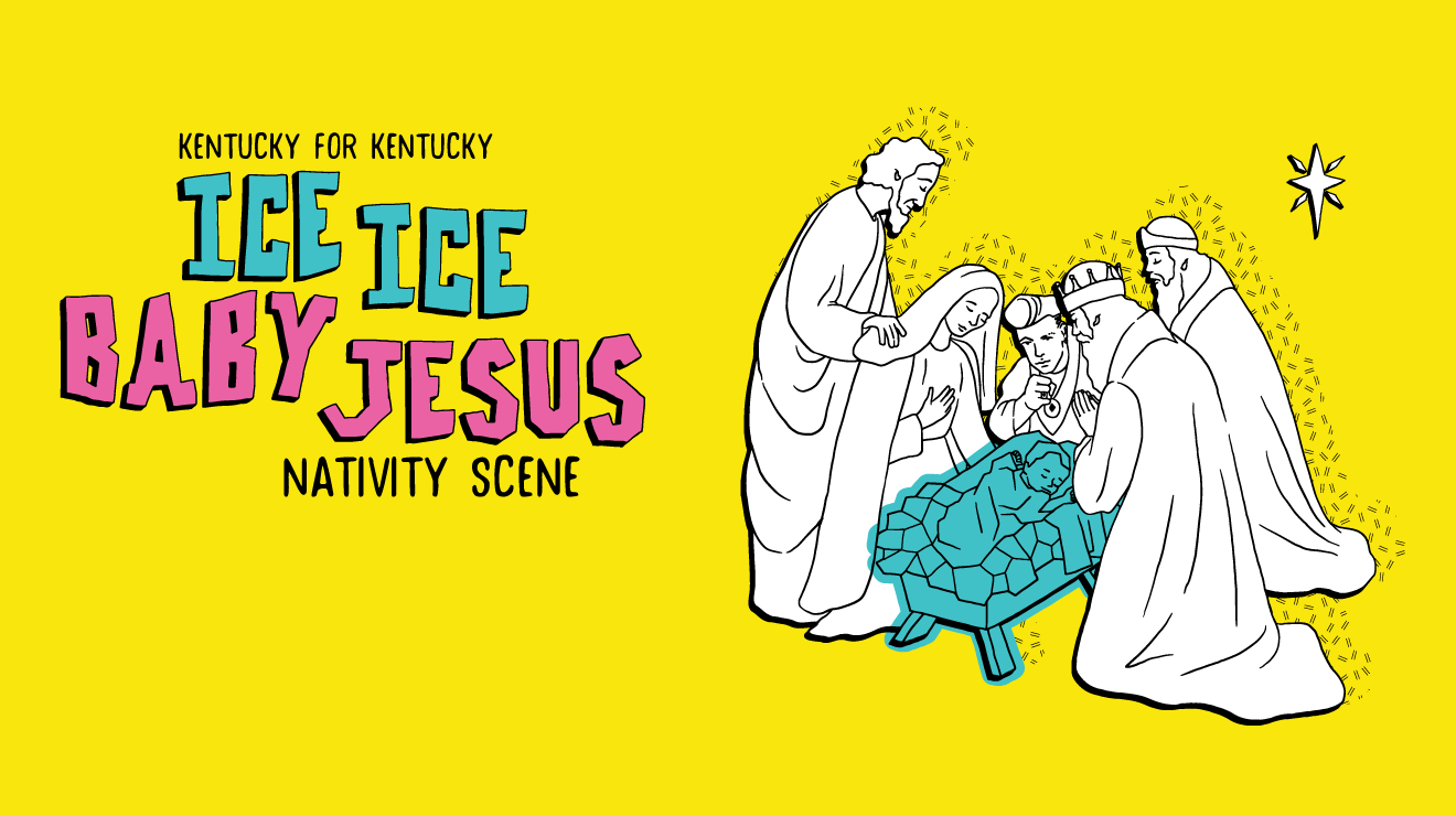 Ice Ice Baby Jesus Nativity Scene