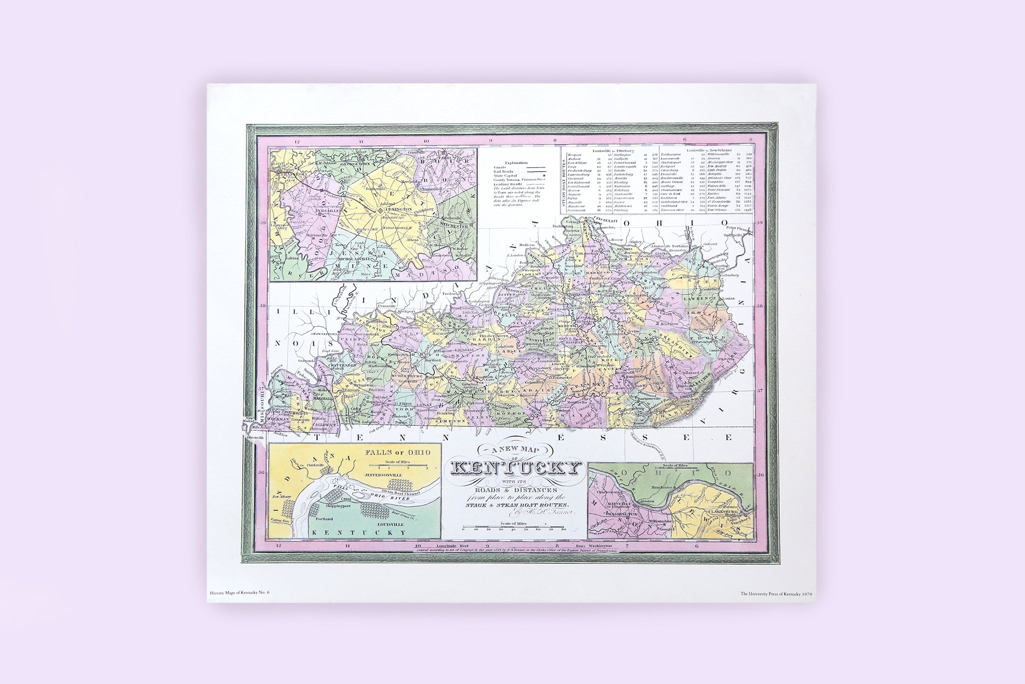 Vintage Historic Maps of Kentucky
