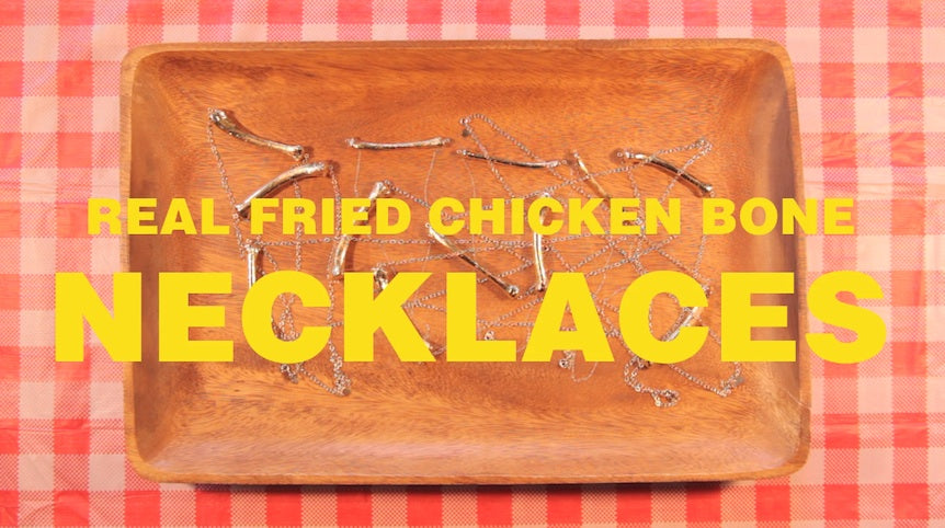 Kentucky Fried Chicken Bone Gold Necklaces (MADE WITH REAL KENTUCKY FRIED CHICKEN BONES)