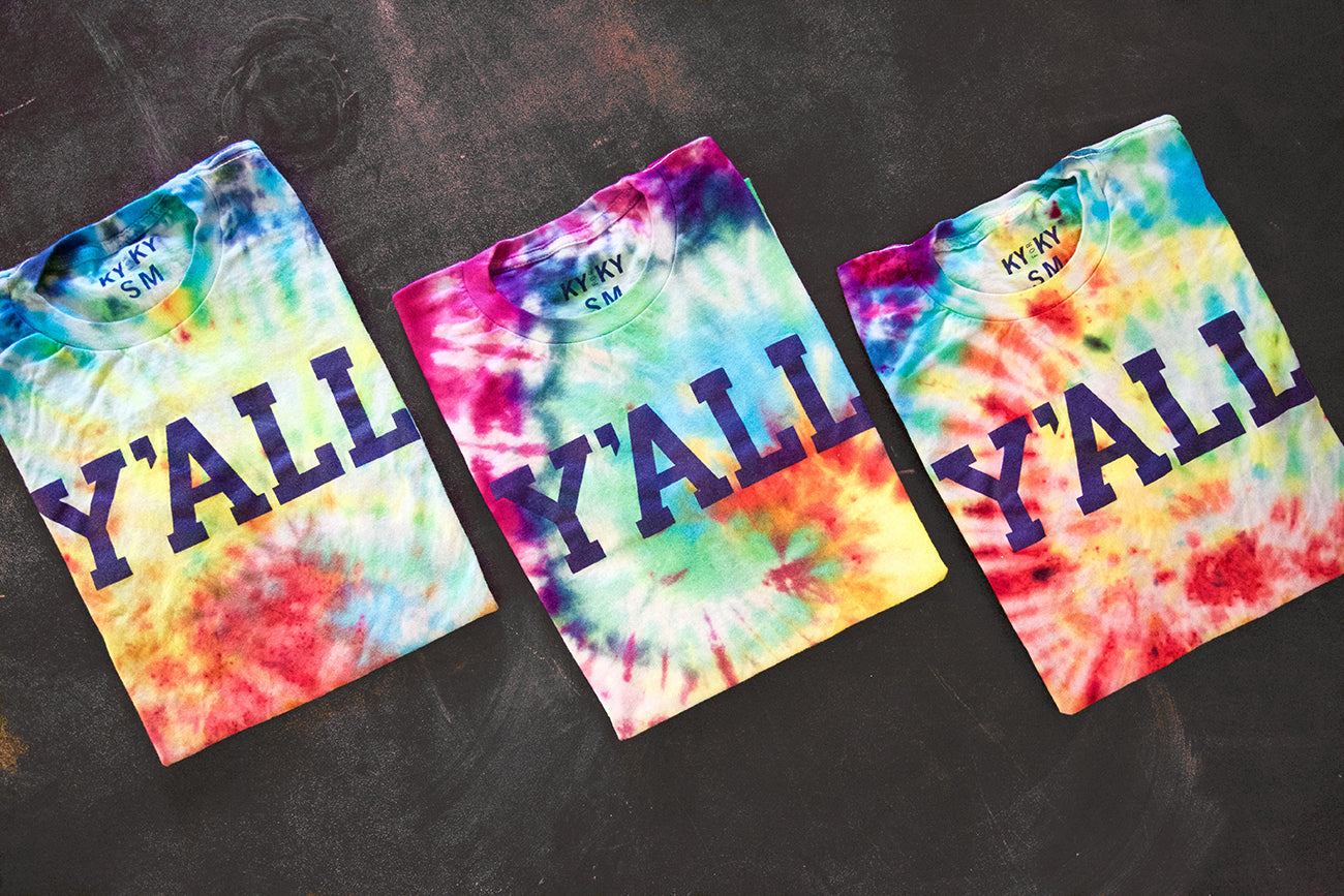 Tie Dye Y'ALL Tees Are Back In Action!