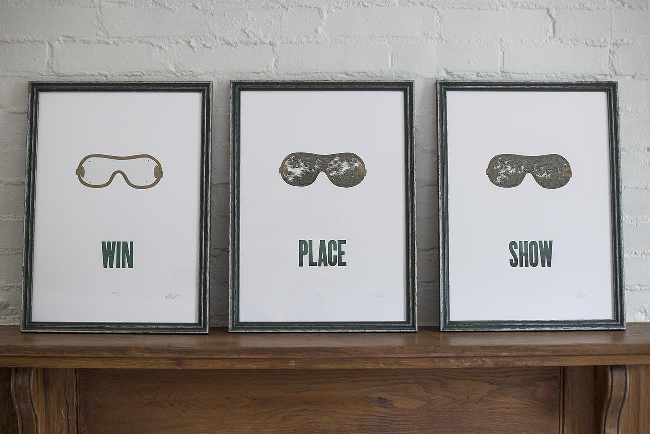 "Win, Place, Show" Print Series By Hound Dog Press