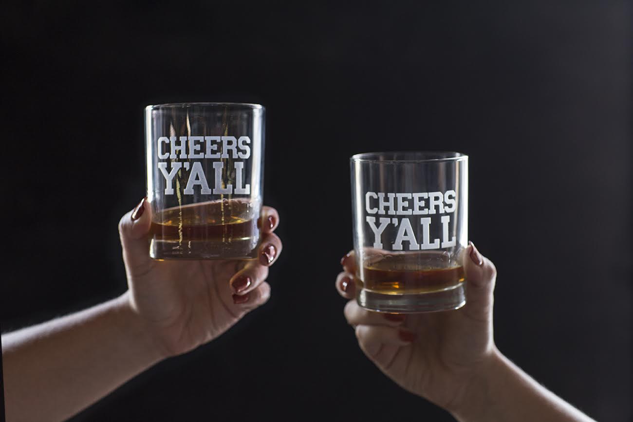 "Cheers Y'all" Bourbon Glasses
