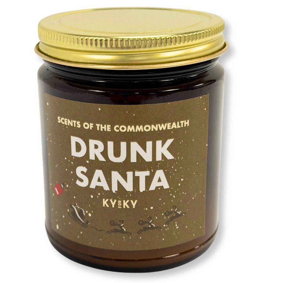Drunk Santa Candle