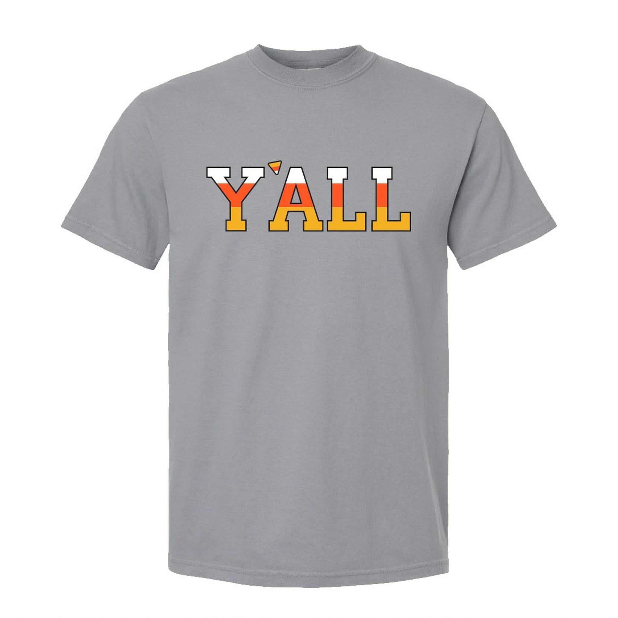 Y'all Candy Corn Logo T-Shirt (Gray)