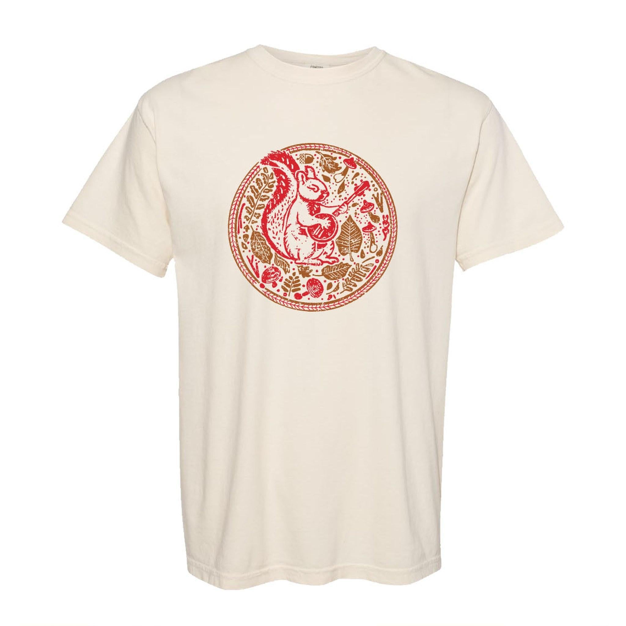 Pickin Squirrel T-Shirt (Off White)