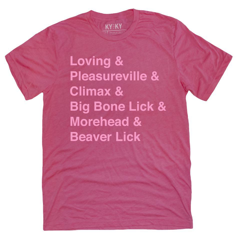 Sexy Kentucky Cities T-Shirt (Raspberry)