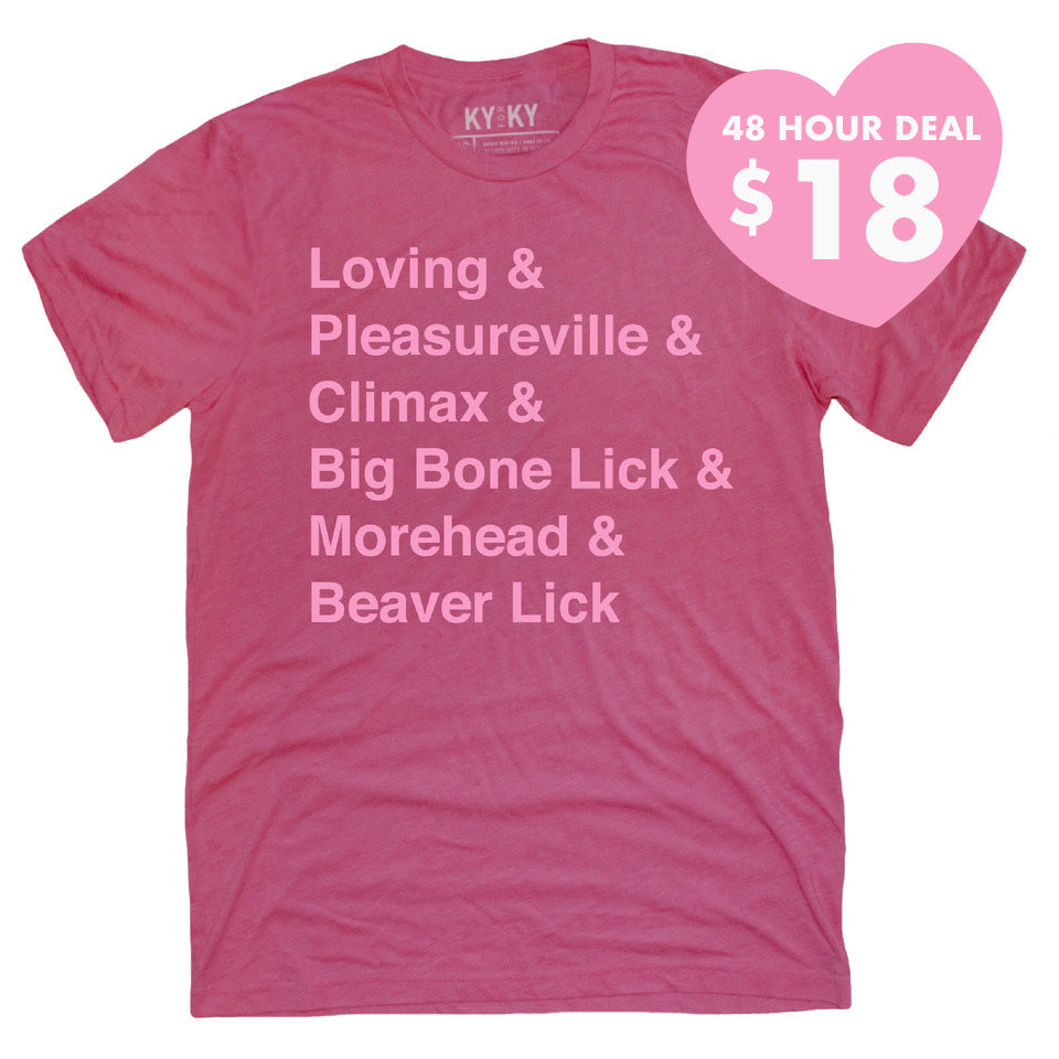 Sexy Kentucky Cities T-Shirt (Raspberry)