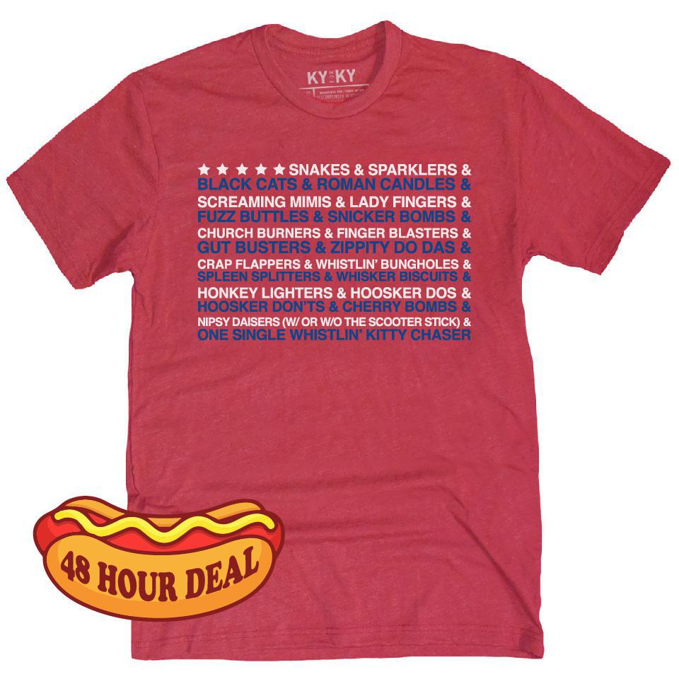 *Limited Release* Fireworks & T-Shirt (Red)