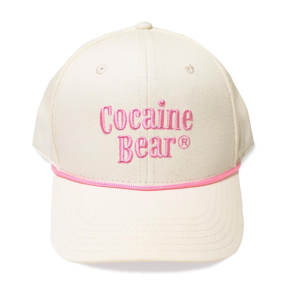 Cocaine Bear Trademark Hat (Cream/Pink)