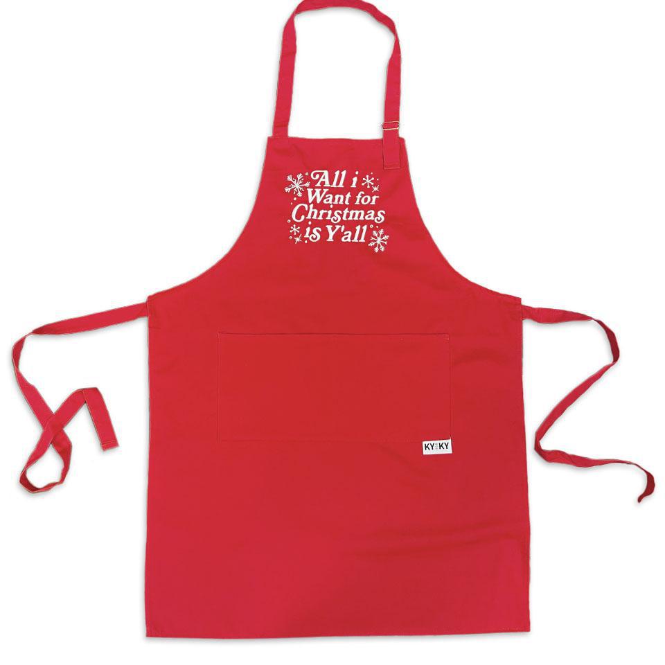 All I Want For Christmas Is Y'all Apron (Embroidered)
