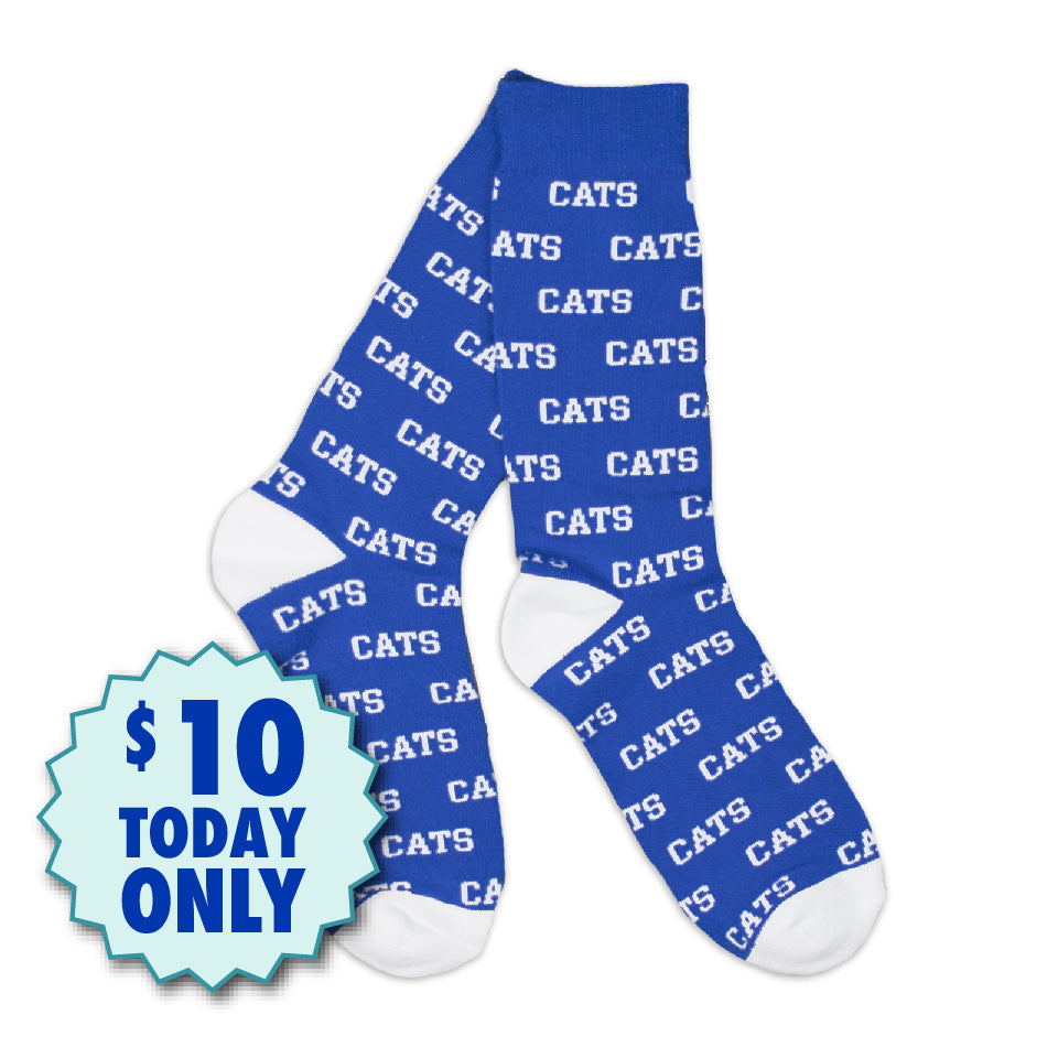 CATS Socks (Blue and White)