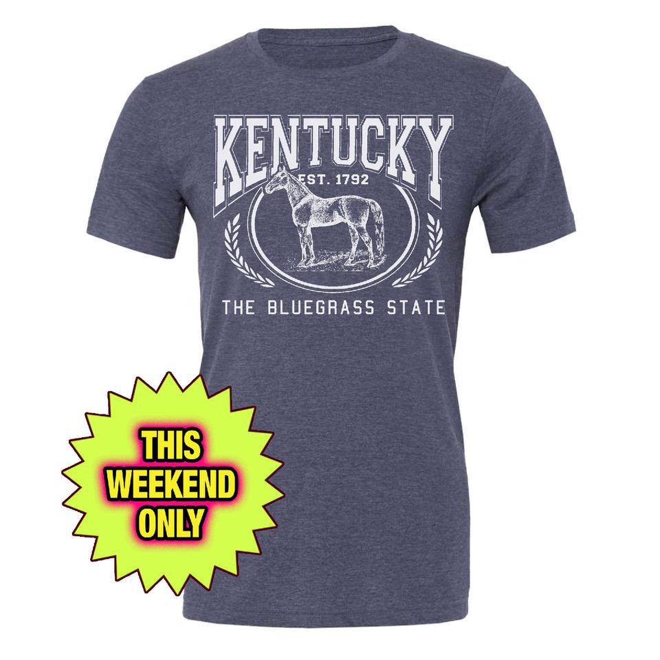 *Limited Release* The Bluegrass State T-Shirt (Heather Navy)