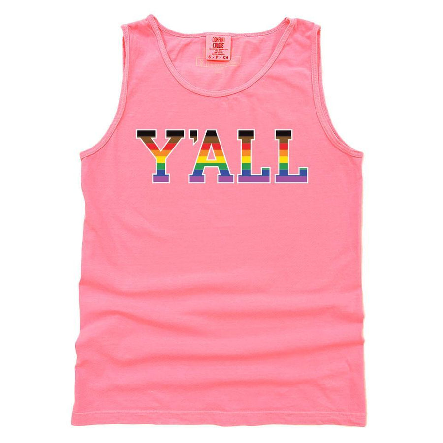 Pride Y'all Tank Top (Neon Pink)