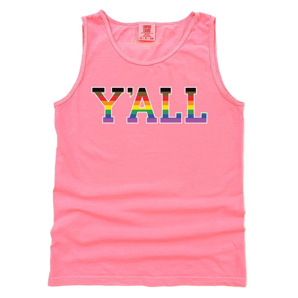 Pride Y'all Tank Top (Neon Pink)