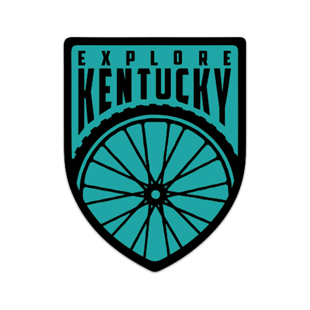 Explore Kentucky's Cycling Sticker (Mint Green)-Stickers-KY for KY Store