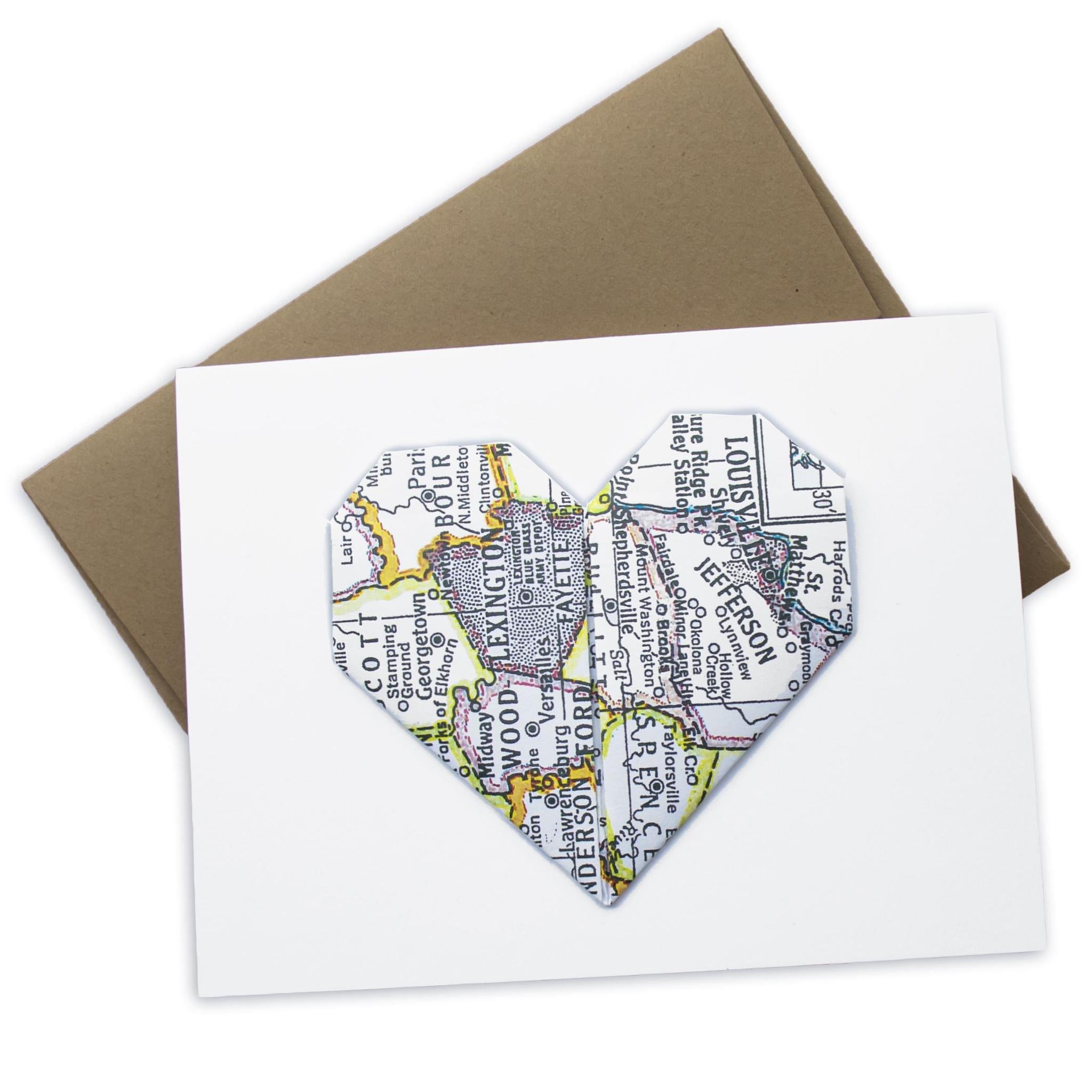 KY Heart Map Greeting Card-Odds and Ends-KY for KY Store