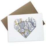 EKY Heart Map Greeting Card