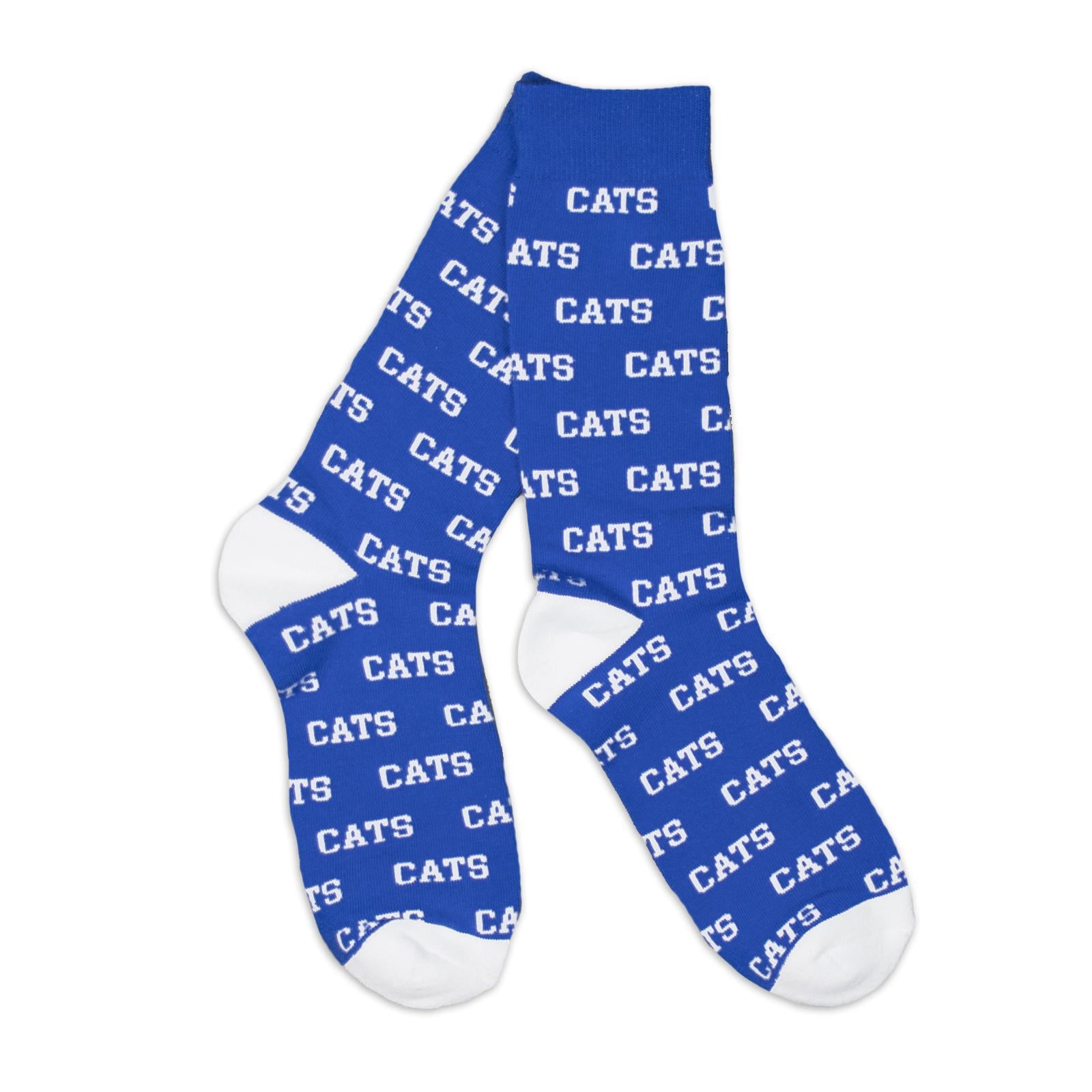 CATS Socks (Blue and White)-Socks-KY for KY Store