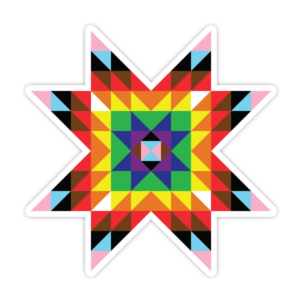 Pride Flag Barn Quilt Sticker