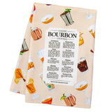 Classic Bourbon Cocktails Tea Towel