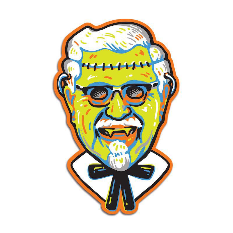 Colonel Sanders Mask Sticker