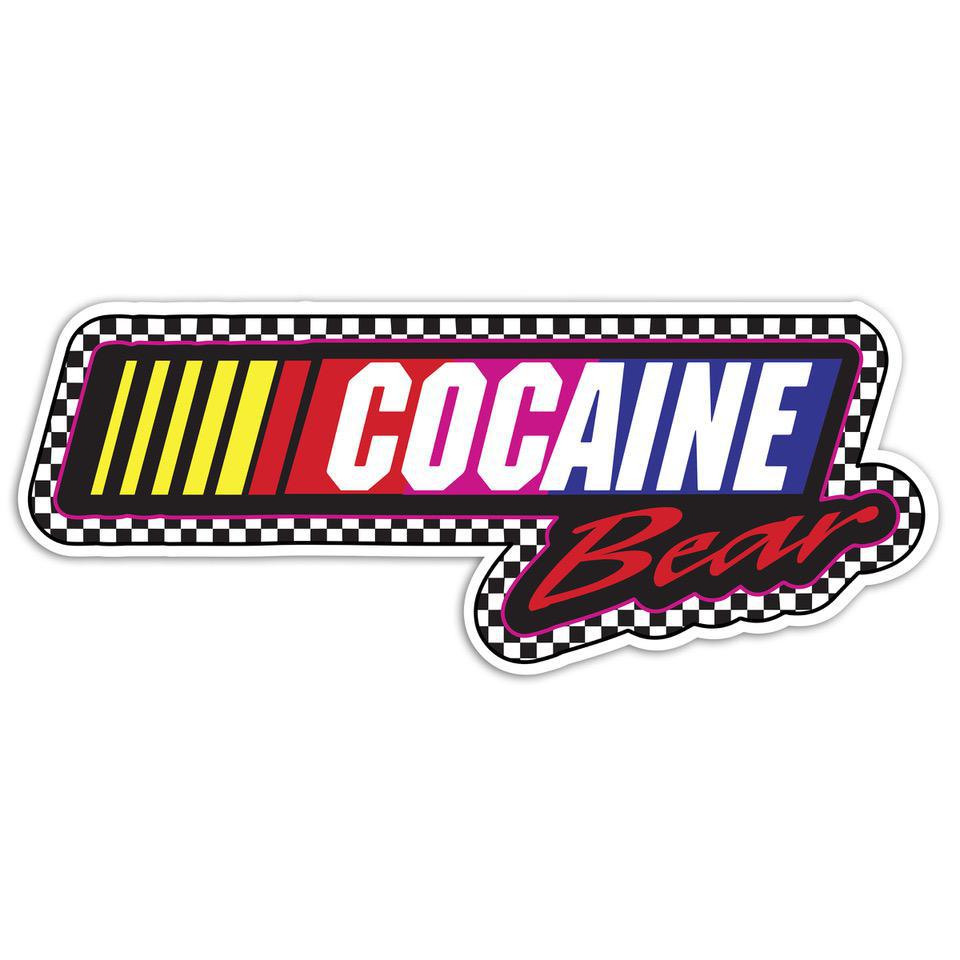 Racing Cocaine Bear Sticker