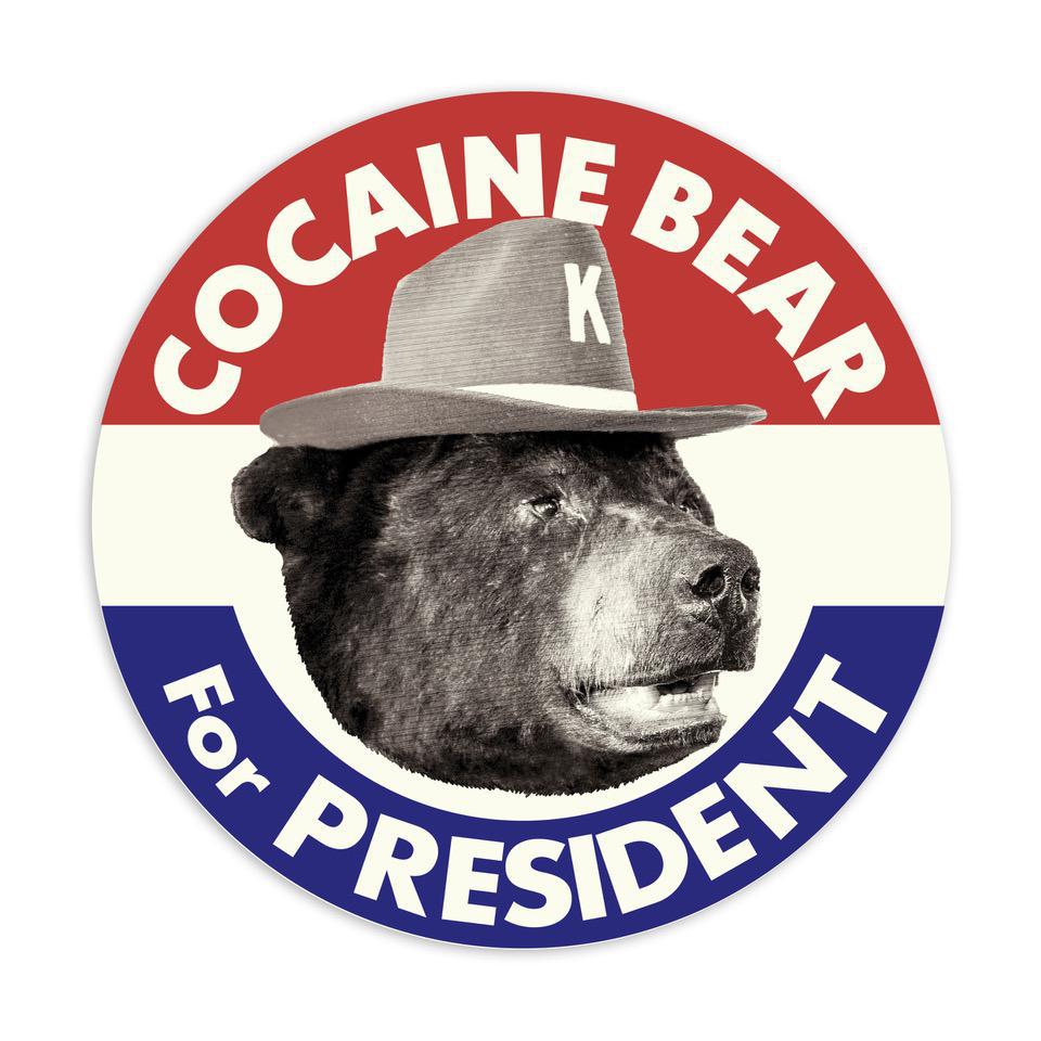 Cocaine Bear for President Sticker
