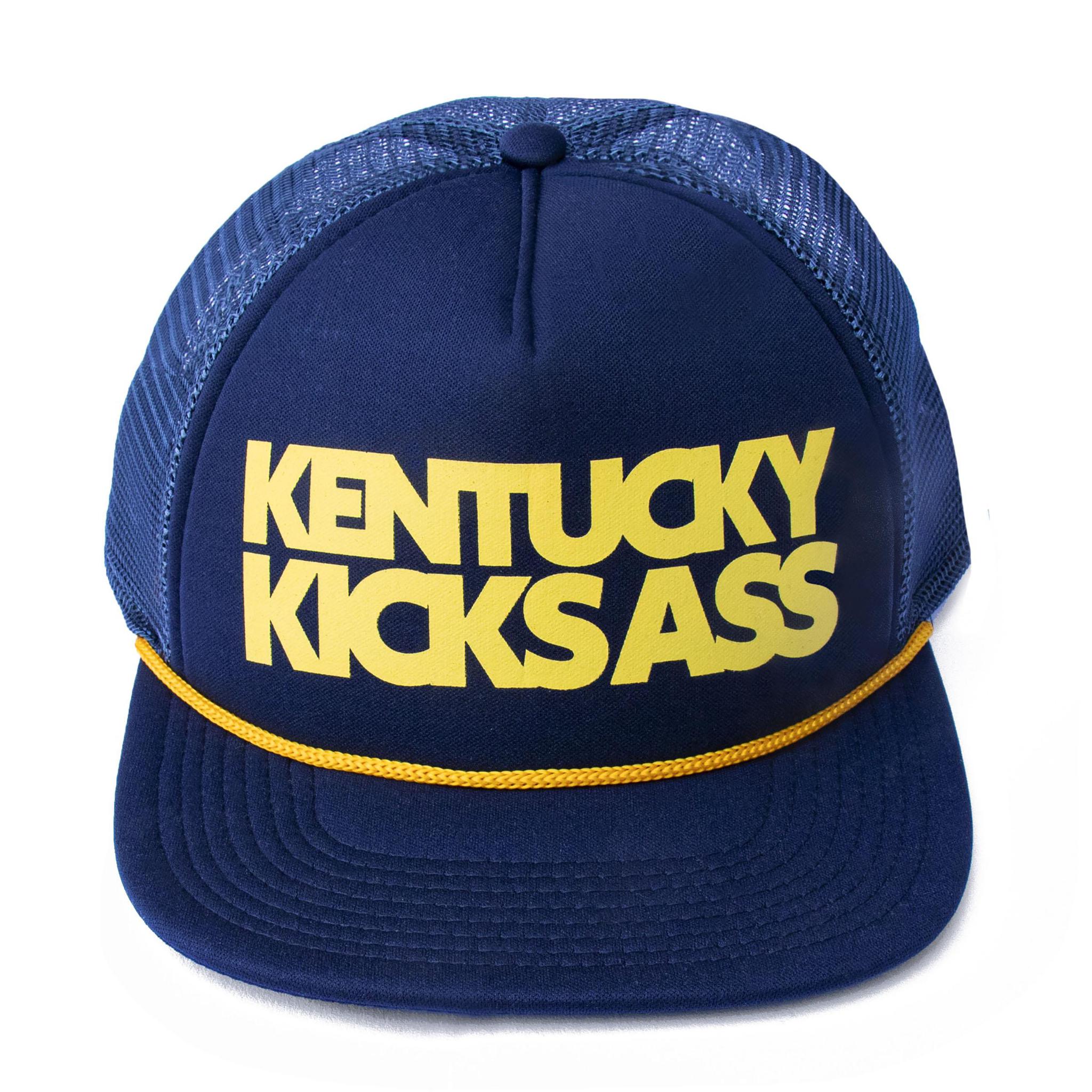 Kentucky Kicks Ass Trucker Hat (Navy)