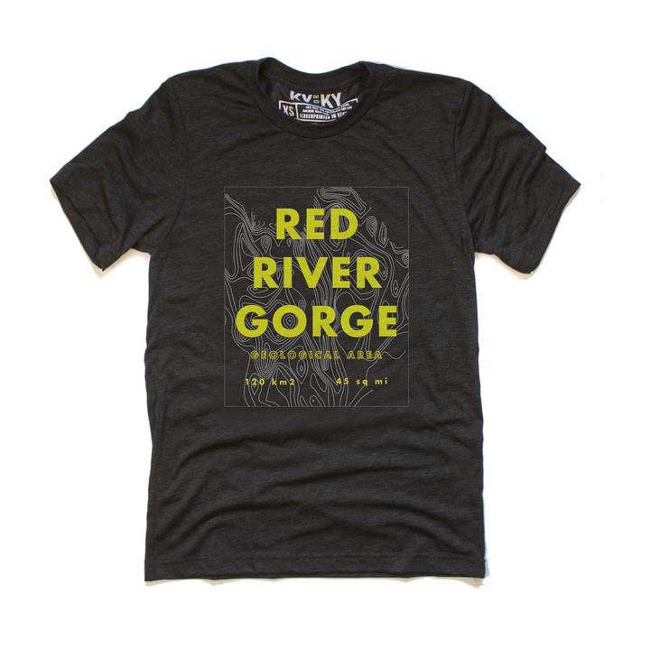 Red River Gorge Topo T-Shirt-T-Shirt-KY for KY Store