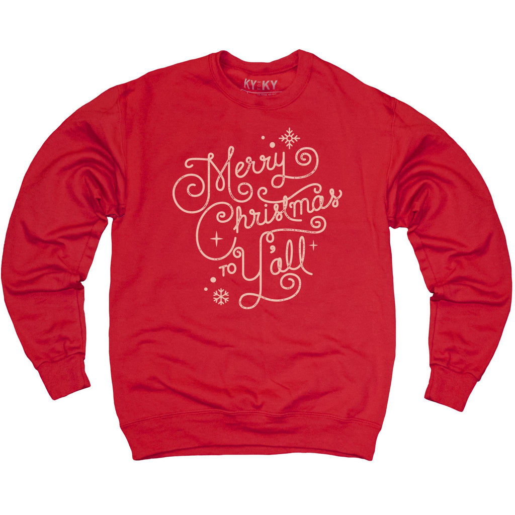 Merry Christmas to Y'all Sweatshirt-Sweatshirt-KY for KY Store