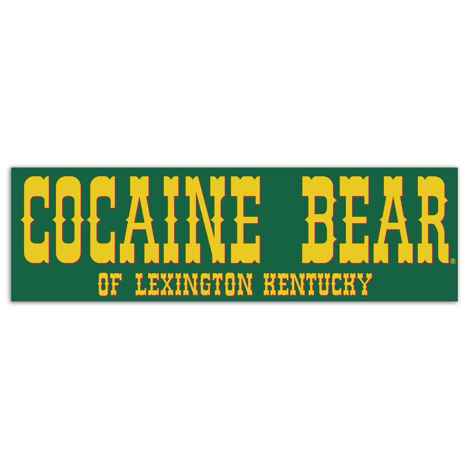 Cocaine Bear Drugstore Bumper Sticker (Green)